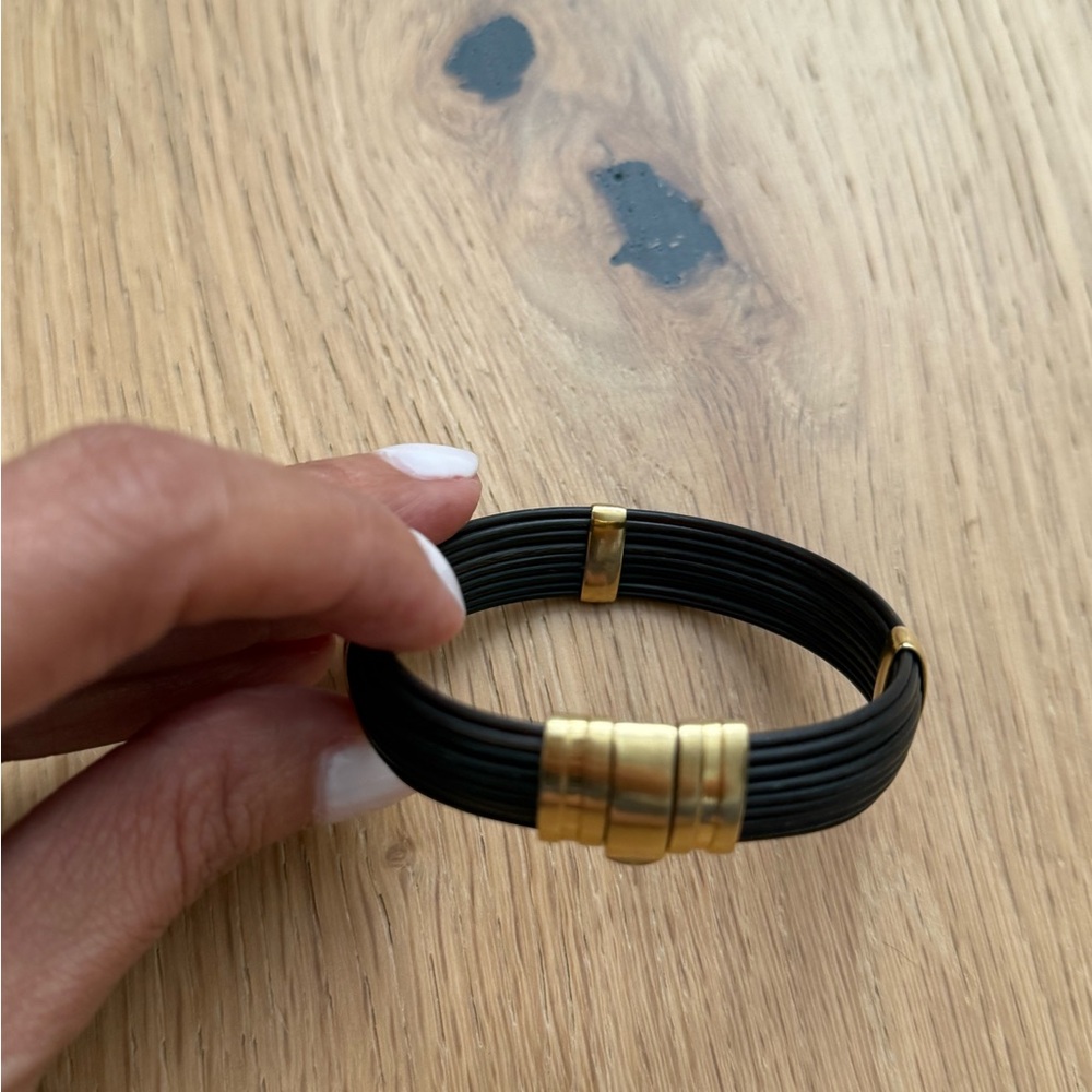 ZADEH Buffalo Horn 18K Gold Women Bracelets - Picture 5 of 6